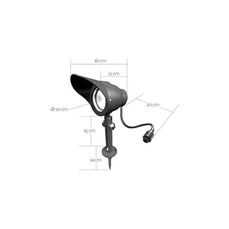 Iluminação exterior EASY CONNECT 1xGU10/4W/230V IP67 preto