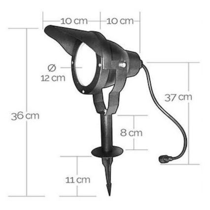 Iluminação exterior LED EASY CONNECT 1xGU10/10W/230V IP67 preto