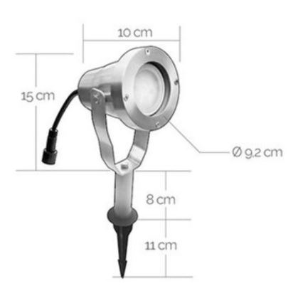 Iluminação exterior LED EASY CONNECT 1xGU10/4W/230V IP67 cromado mate
