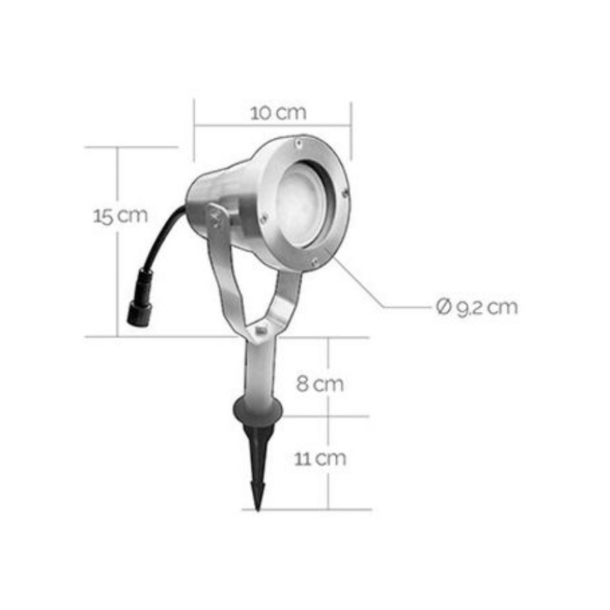 Iluminação exterior LED EASY CONNECT 1xGU10/4W/230V IP67 cromado mate