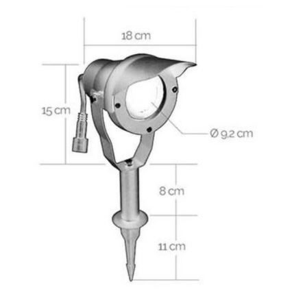 Iluminação exterior LED EASY CONNECT 1xGU10/6,5W/230V IP67 cromado mate