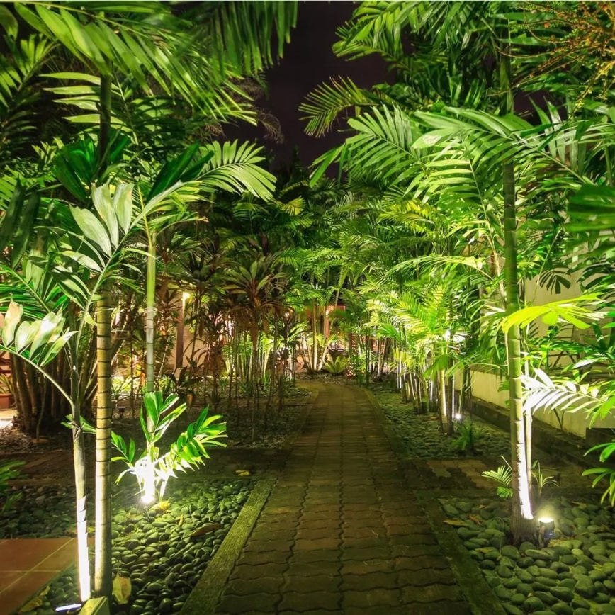 Iluminação exterior LED LED/12W/100-240V IP65 cinzento - iluminação verde