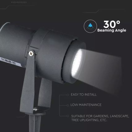 Iluminação exterior LED LED/12W/100-240V IP65 cinzento - iluminação verde