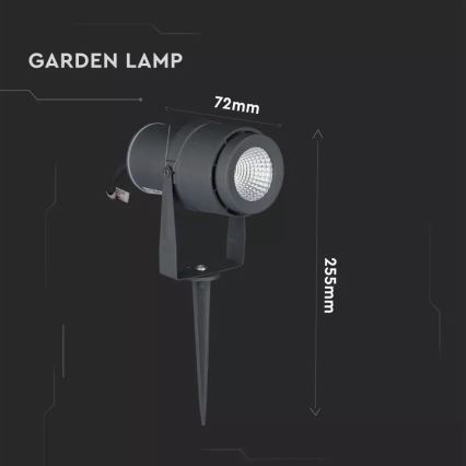 Iluminação exterior LED LED/12W/100-240V IP65 cinzento - iluminação verde