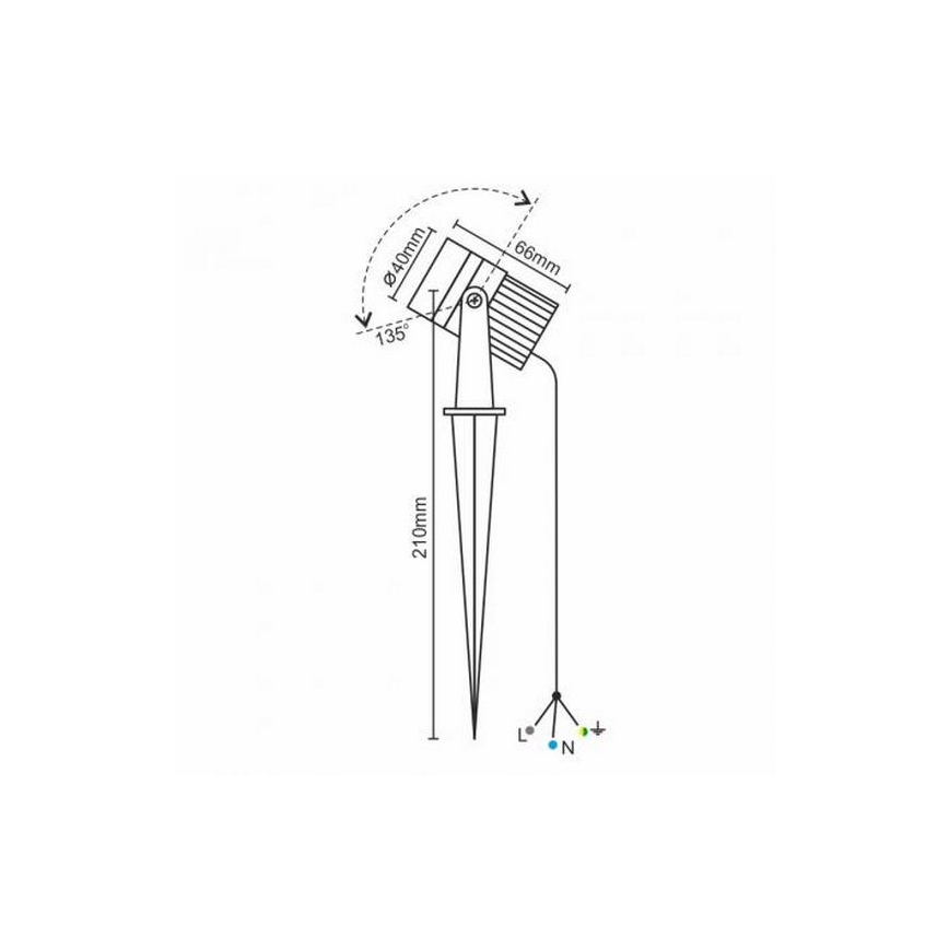 Iluminação exterior LED LED/3W/230V 2800K IP67 preto