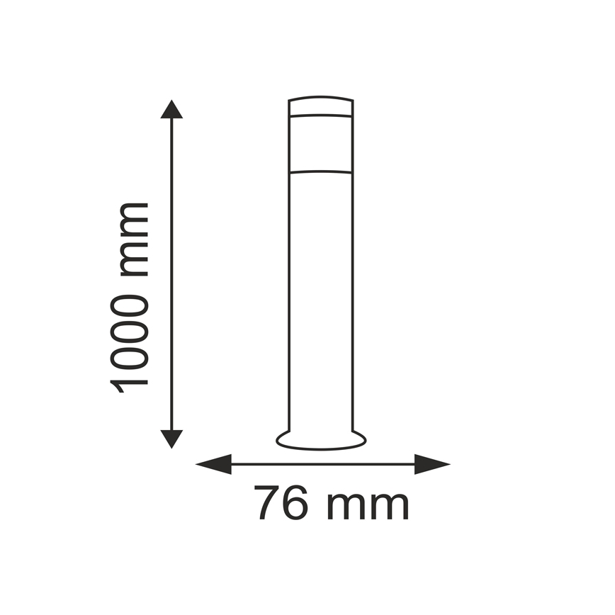 Iluminação exterior OSLO 1xE27/10W/230V 1000mm IP44