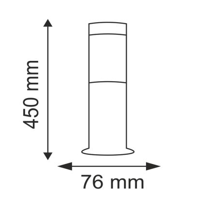 Iluminação exterior OSLO 1xE27/10W/230V 450mm IP44