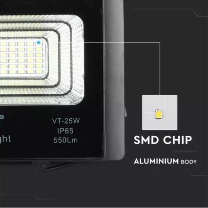 Iluminação exterior solar LED com regulação LED/12W/3,2V 6000K IP65 + CR