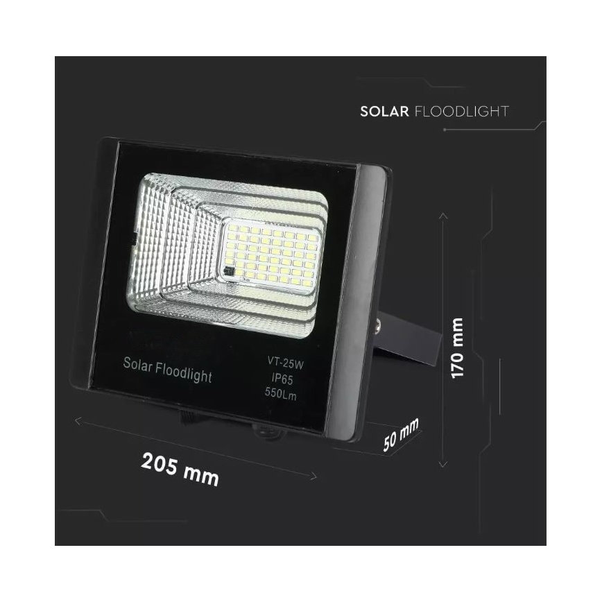 Iluminação exterior solar LED com regulação LED/12W/3,2V 6000K IP65 + CR