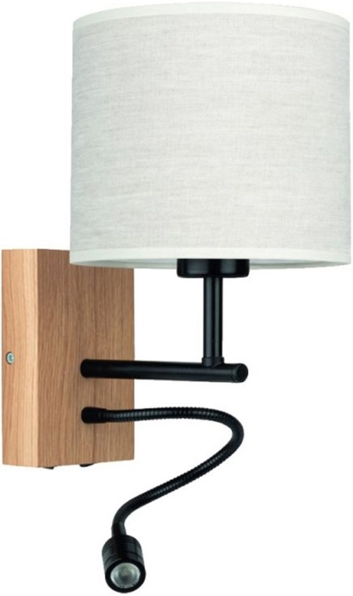 Iluminação flexível BOHO 1xE27/25W + LED/1W/230V carvalho