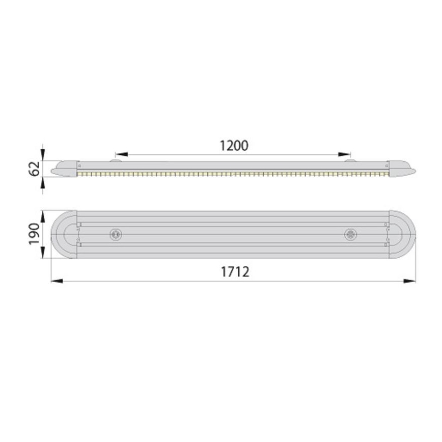 Iluminação fluorescente ECO T8 2xG13/58W/230V