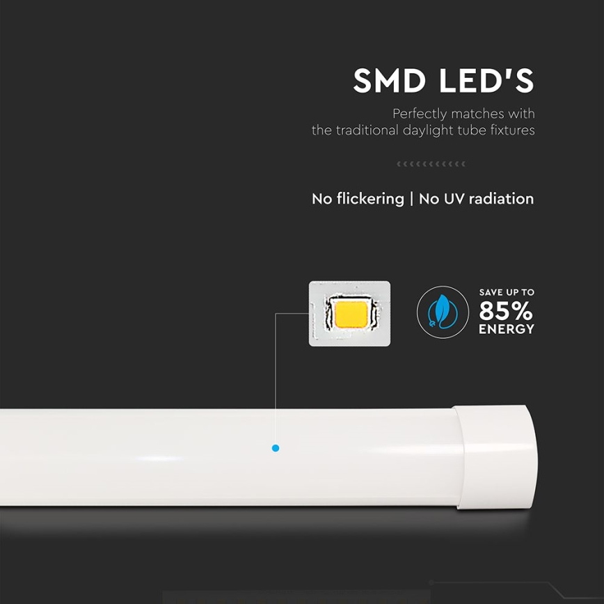 Iluminação fluorescente LED/10W/230V 3000K 30 cm branco