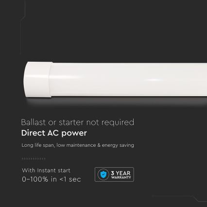 Iluminação fluorescente LED/20W/230V 6500K 60 cm branco