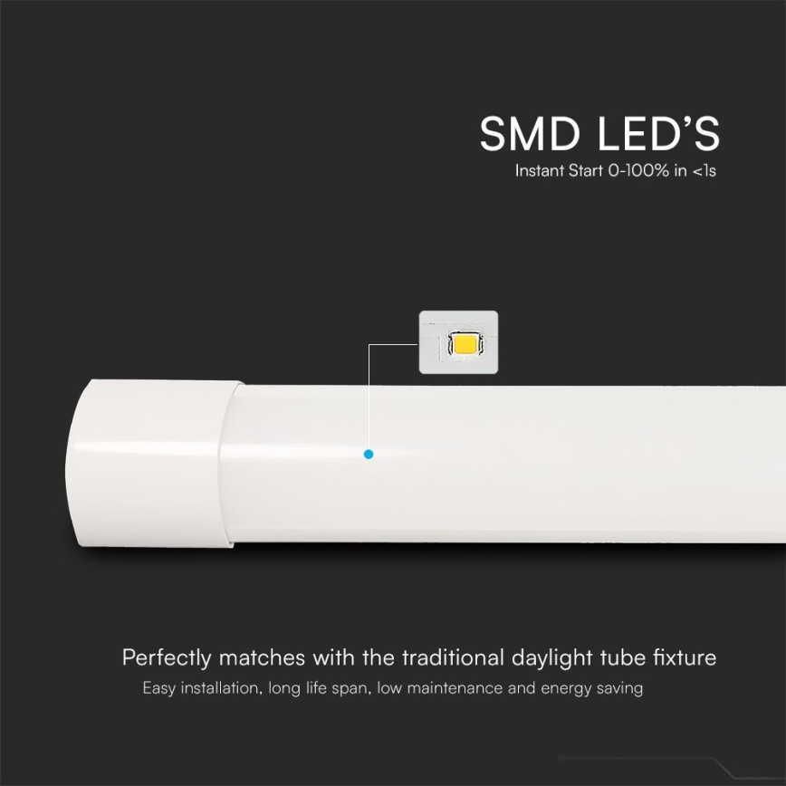 Iluminação fluorescente LED/40W/230V 3000/4000/6500K 116 cm