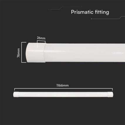 Iluminação fluorescente LED/40W/230V 3000/4000/6500K 116 cm