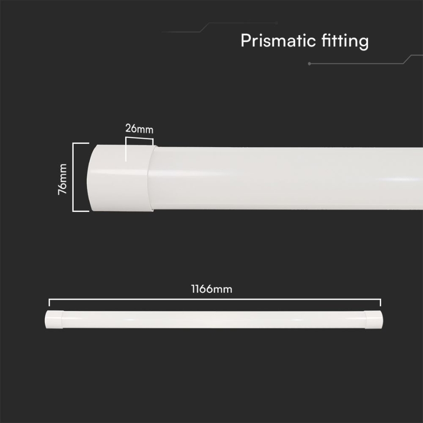 Iluminação fluorescente LED/40W/230V 3000/4000/6500K 116 cm