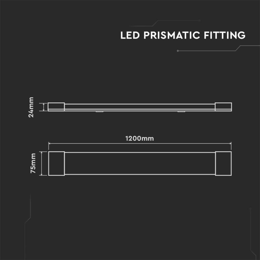 Iluminação fluorescente LED SAMSUNG CHIP LED/40W/230V 6500K 120 cm