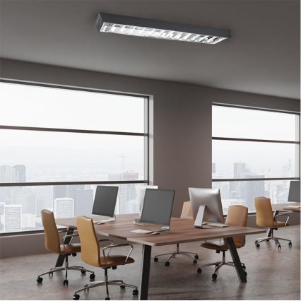 Iluminação fluorescente T8 2xG13/18W/230V 120 cm preto
