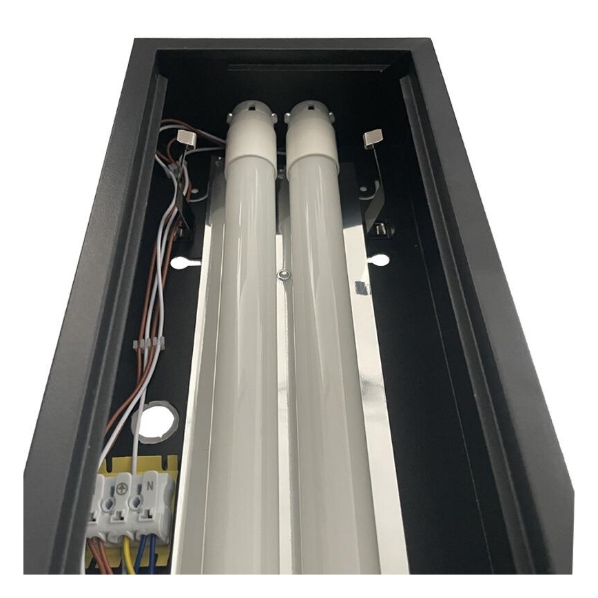 Iluminação fluorescente T8 2xG13/18W/230V 120 cm preto