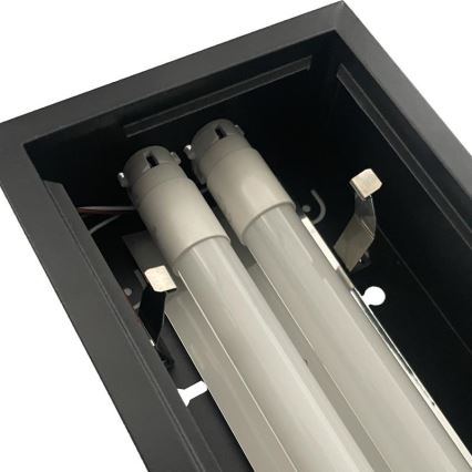 Iluminação fluorescente T8 2xG13/18W/230V 120 cm preto