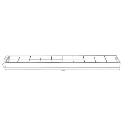Iluminação fluorescente T8 2xG13/18W/230V 120 cm preto
