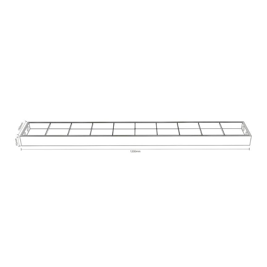 Iluminação fluorescente T8 2xG13/18W/230V 120 cm preto