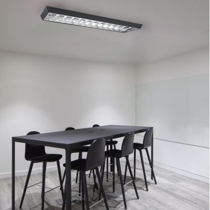 Iluminação fluorescente T8 2xG13/18W/230V 120 cm preto