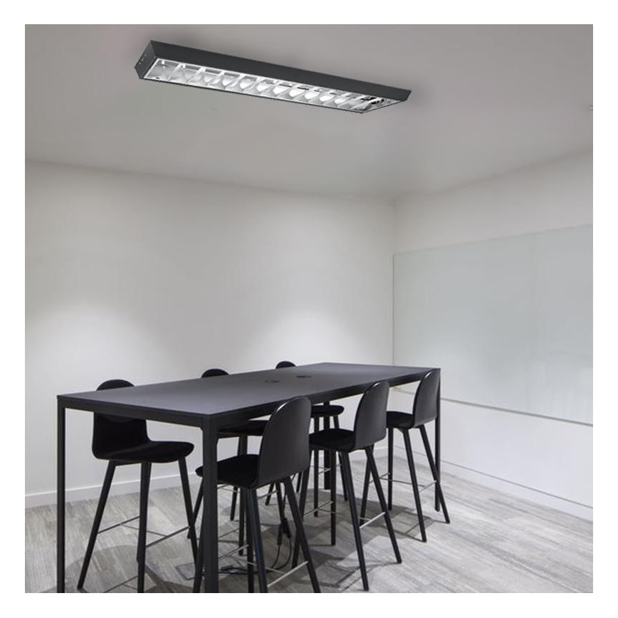 Iluminação fluorescente T8 2xG13/18W/230V 120 cm preto