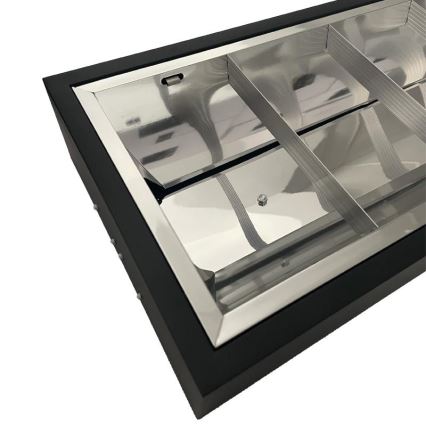 Iluminação fluorescente T8 2xG13/18W/230V 120 cm preto