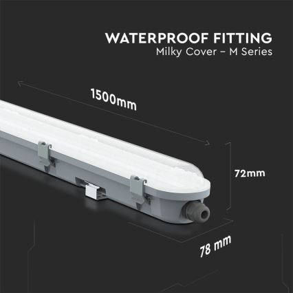 Iluminação industrial fluorecente LED M-SERIES LED/48W/230V 4000K 150cm IP65