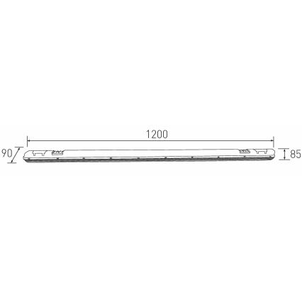 Iluminação industrial fluorescente LED DUST LED/40W/230V 4000K 120 cm IP65