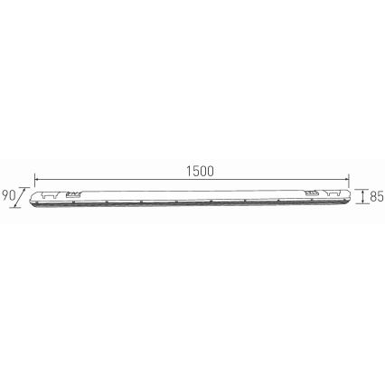 Iluminação industrial fluorescente LED DUST LED/58W/230V 4000K 150 cm IP65