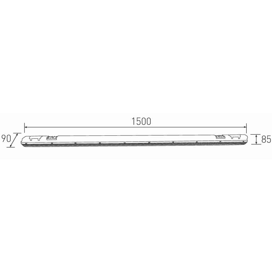 Iluminação industrial fluorescente LED DUST LED/58W/230V 4000K 150 cm IP65