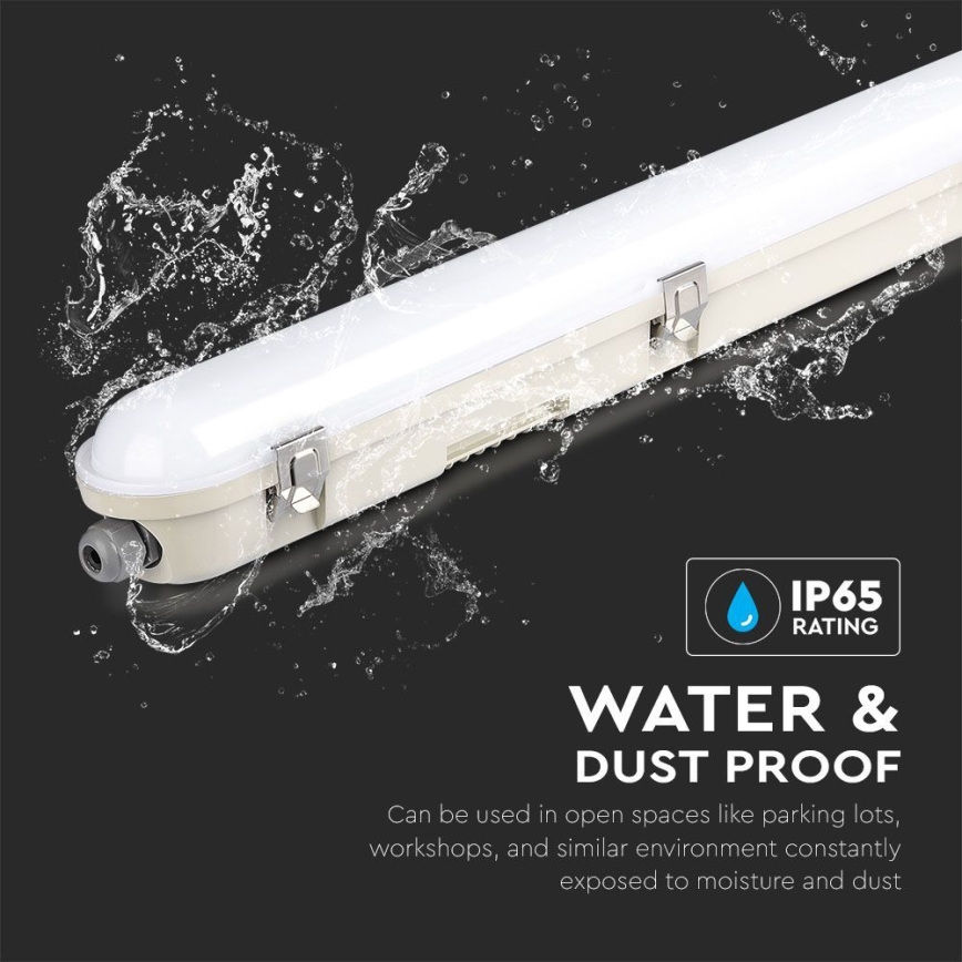 Iluminação industrial fluorescente LED com módulo de emergência EMERGENCY LED/36W/230V 6500K 120cm IP65