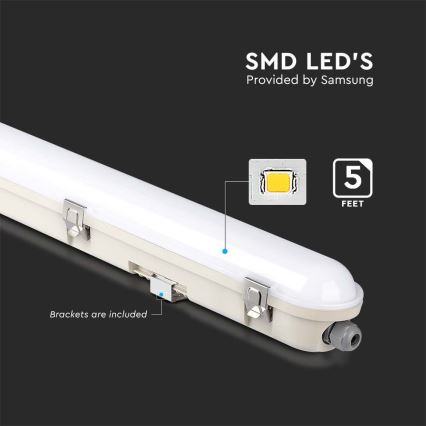 Iluminação industrial fluorescente LED com módulo de emergência EMERGENCY LED/48W/230V 4000K 150cm IP65