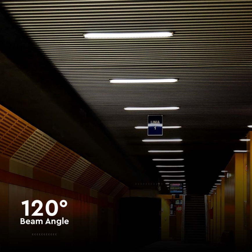 Iluminação industrial fluorescente LED LED/18W/230V 4000K IP65 60 cm