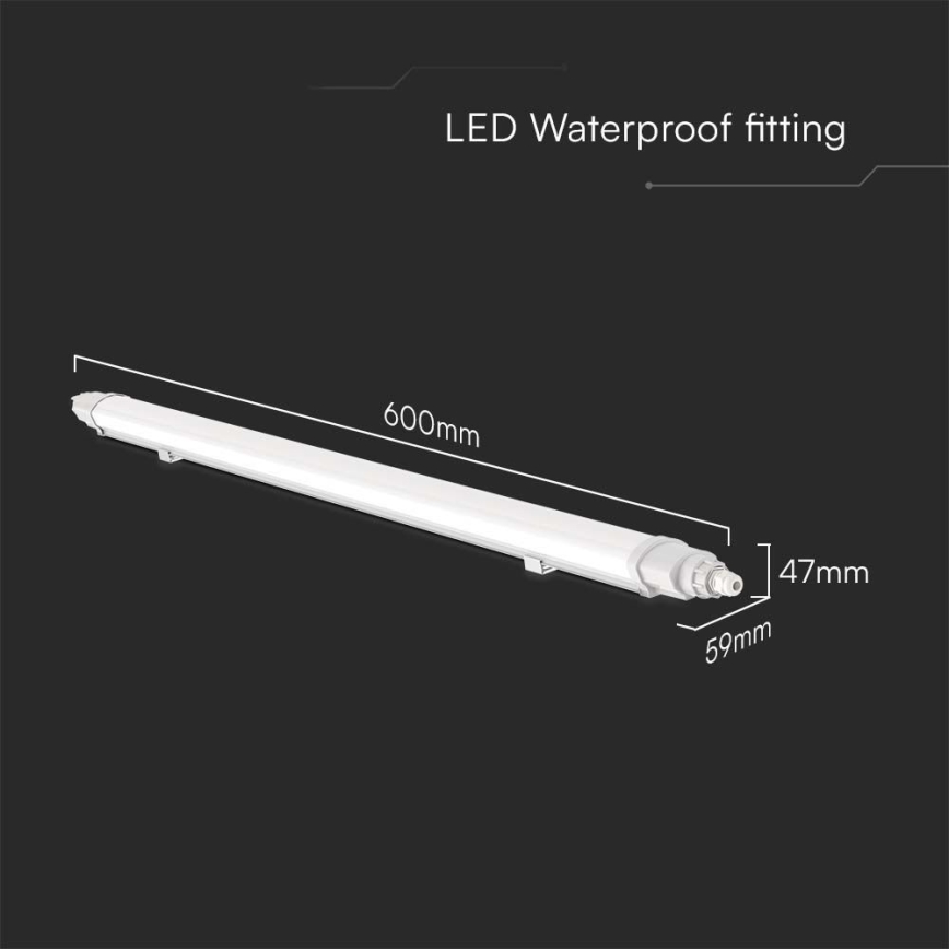Iluminação industrial fluorescente LED LED/18W/230V 4000K IP65 60 cm