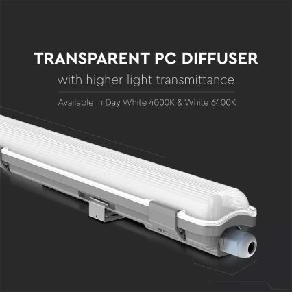 Iluminação industrial fluorescente LED LED/22W/230V 6400K 150cm IP65