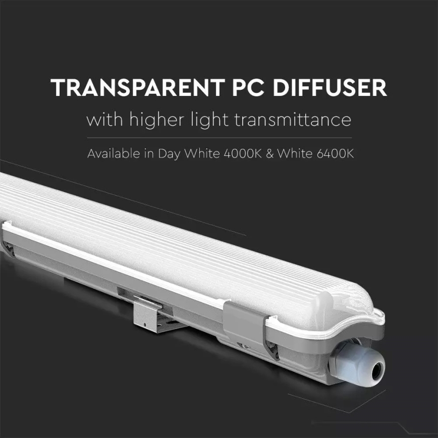 Iluminação industrial fluorescente LED LED/22W/230V 6400K 150cm IP65
