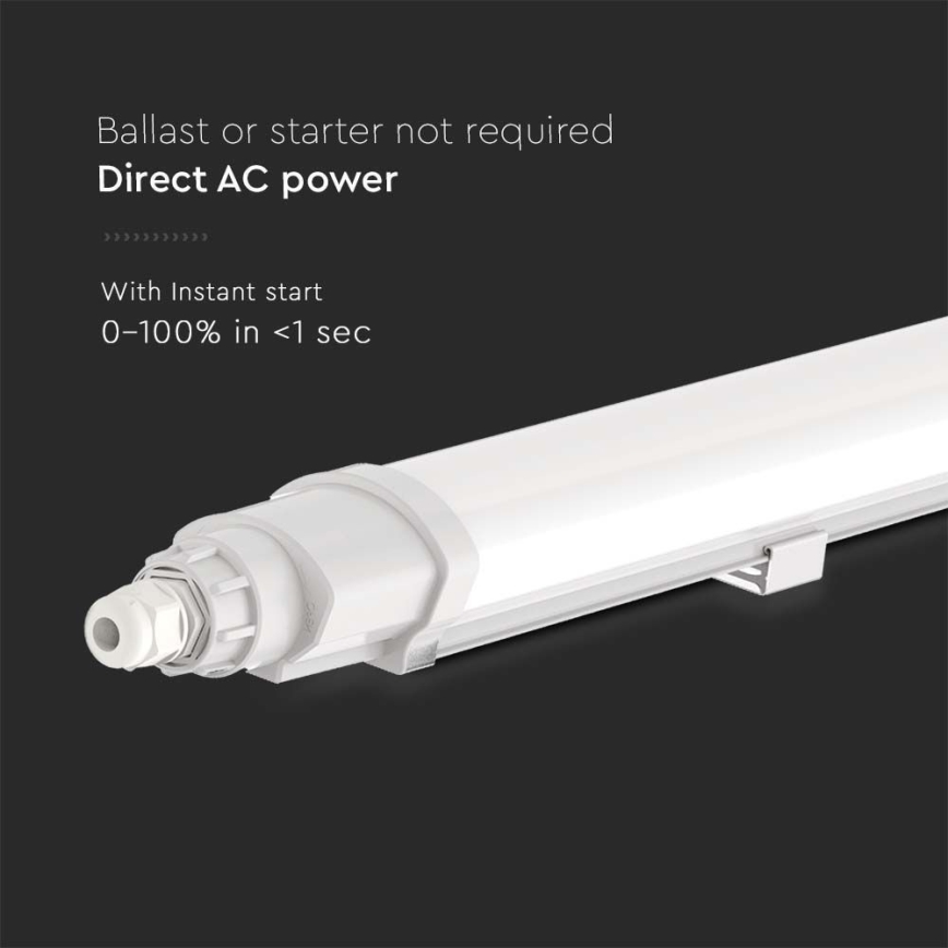 Iluminação industrial fluorescente LED LED/36W/230V 4000K IP65 120 cm
