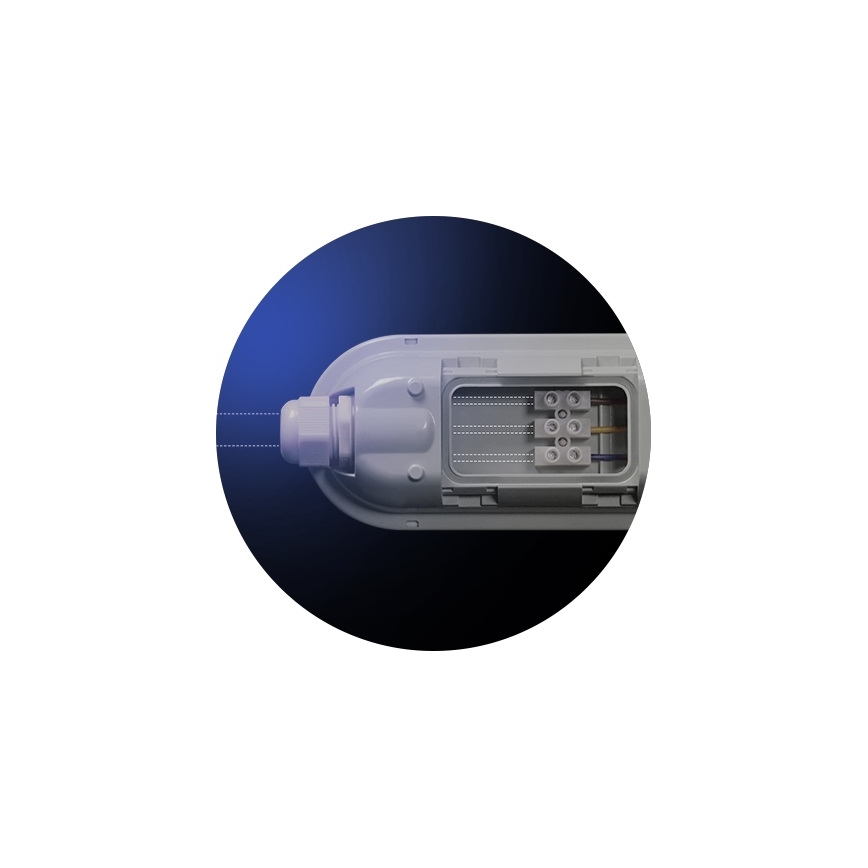 Iluminação industrial fluorescente LED LIMEA GIGANT LED/38W/230V IP65 1190mm preto