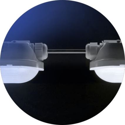 Iluminação industrial fluorescente LED LIMEA GIGANT LED/38W/230V IP65 1190mm preto