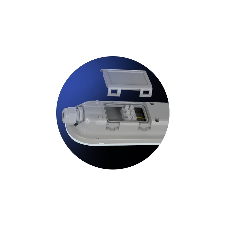 Iluminação industrial fluorescente LED LIMEA GIGANT LED/38W/230V IP65 1190mm preto