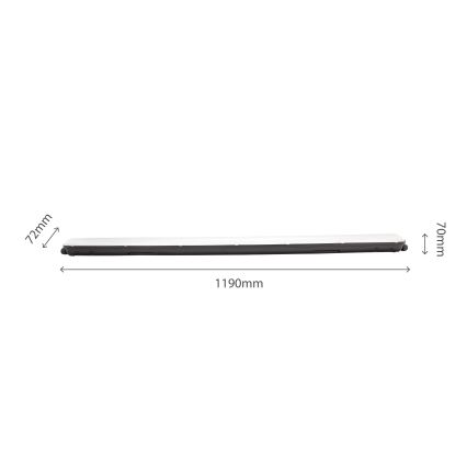 Iluminação industrial fluorescente LED LIMEA GIGANT LED/38W/230V IP65 1190mm preto