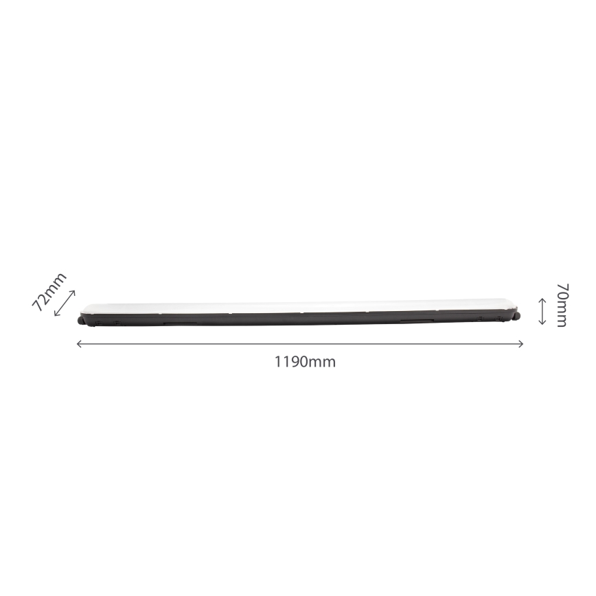 Iluminação industrial fluorescente LED LIMEA GIGANT LED/38W/230V IP65 1190mm preto