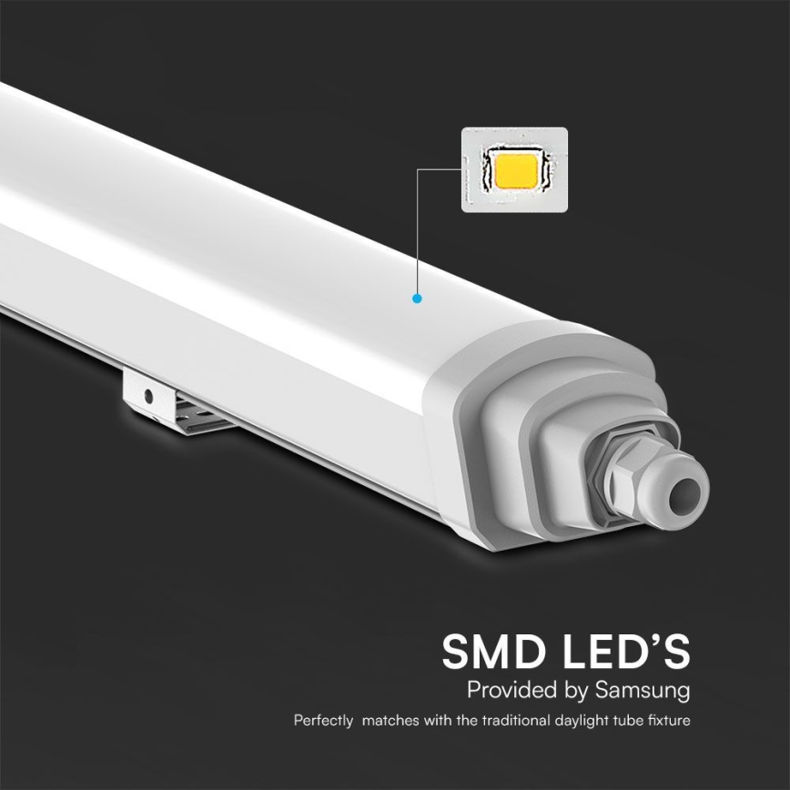 Iluminação industrial fluorescente LED SAMSUNG CHIP LED/18W/230V 4000K IP65 60 cm