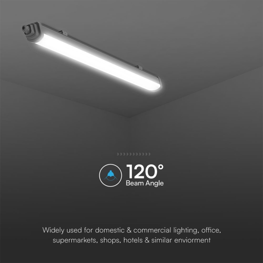 Iluminação industrial fluorescente LED SAMSUNG CHIP LED/48W/230V 4000K IP65 150 cm