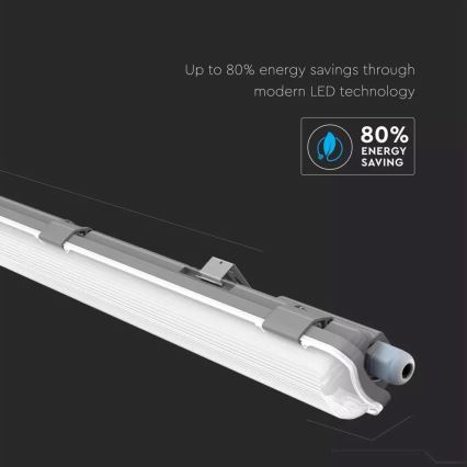 Iluminação industrial fluorescente LED T8 1xG13/18W/230V 4000K 120cm IP65