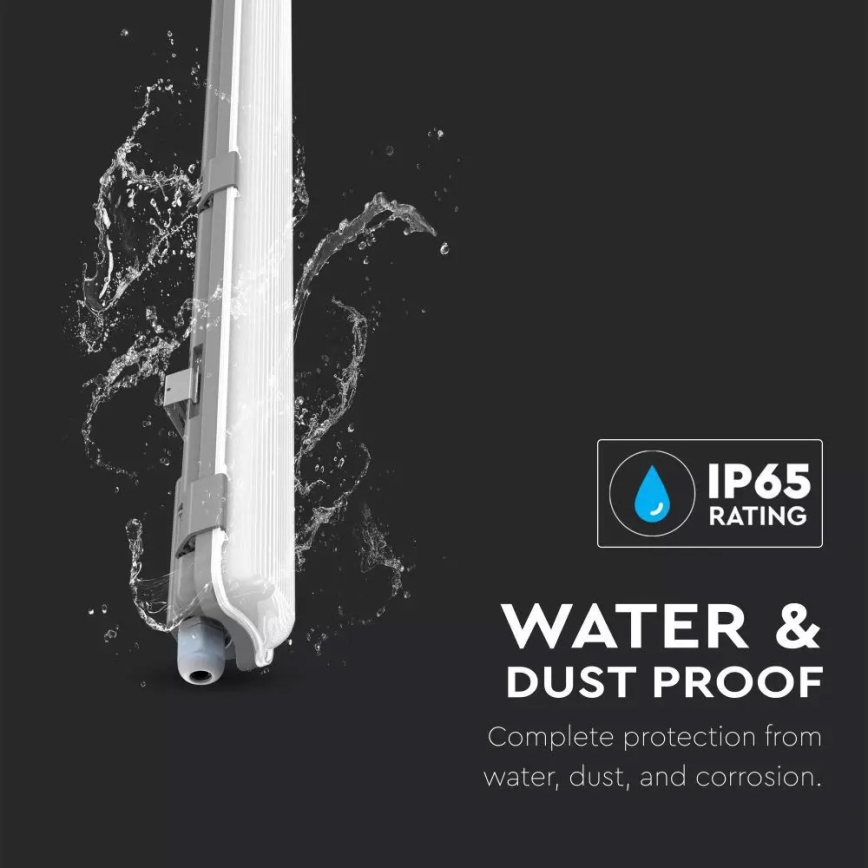Iluminação industrial fluorescente LED T8 1xG13/18W/230V 4000K 120cm IP65