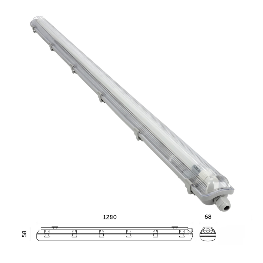 Iluminação industrial fluorescente LED T8 1xG13/18W/230V 4000K IP65 128 cm